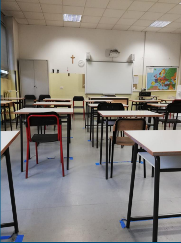 Un'aula della Scuola Secondaria I grado